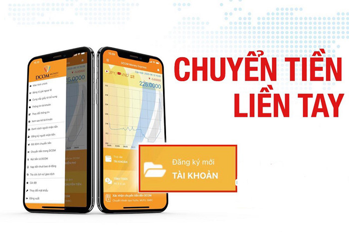 Dùng app DCOM chuyển tiền Nhật Việt nhanh chóng