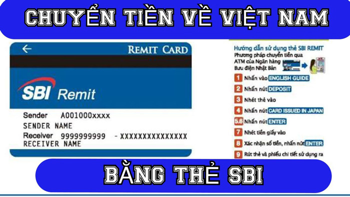 Bạn cần đăng ký làm thẻ SBI để chuyển tiền từ Nhật về Việt Nam bằng thẻ 