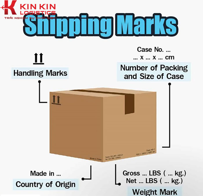 Shipping mark là nhãn hiệu của hàng hóa khi vận chuyển